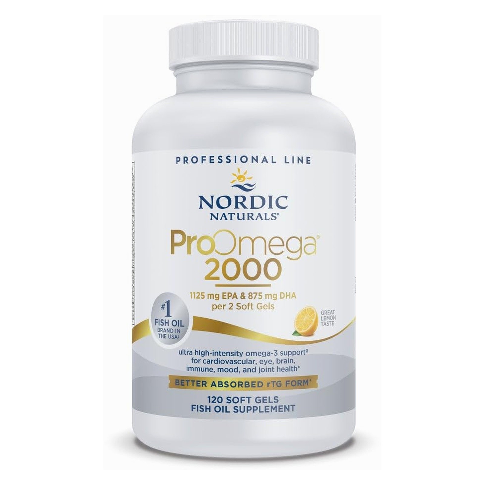 Nordic Naturals ProOmega 2000 Lemon 120 Soft Gels High Potency Nordic Naturals ProOmega 2000 Lemon 120 Soft Gels High Potency