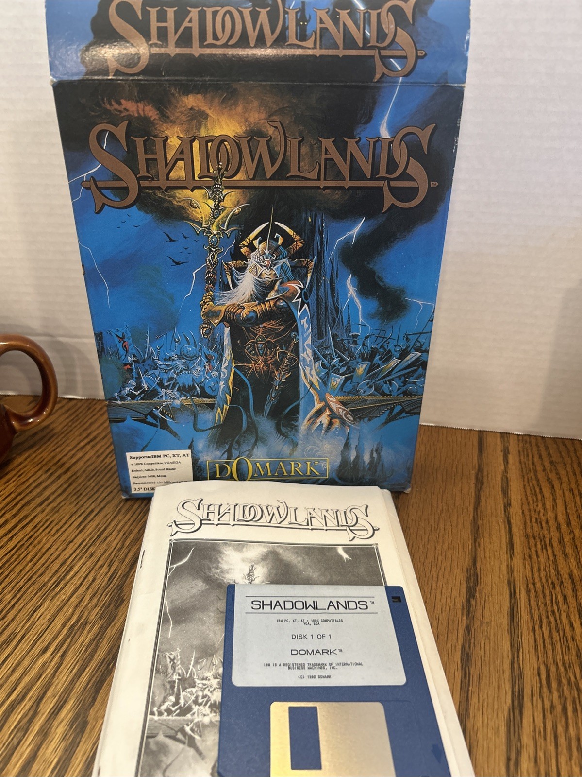 Shadowlands Domark IBM PC Big Box Game Complete CIB 1992 3.5\ Shadowlands Domark IBM PC Big Box Game Complete CIB 1992 3.5\