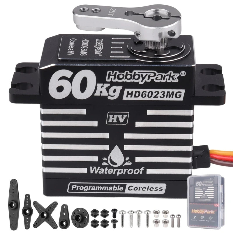 HobbyPark Waterproof RC Servo High Torque Coreless Motor Metal Gear Digital 60kg HobbyPark Waterproof RC Servo High Torque Coreless Motor Metal Gear Digital 60kg