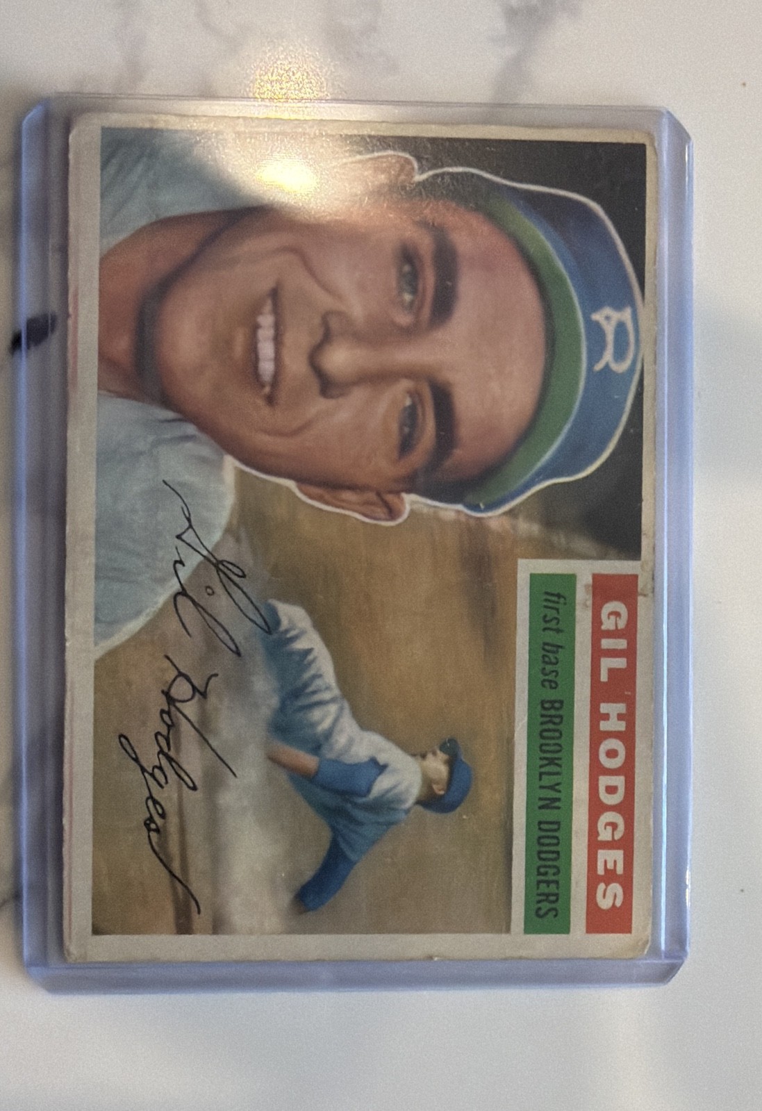 1956 Topps - Gil Hodges #145 White Back