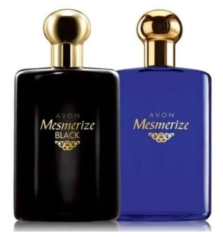 2 Avon MESMERIZE ORIGINAL & BLACK 3.4oz Eau de Toilette Cologne Sprays SEALED