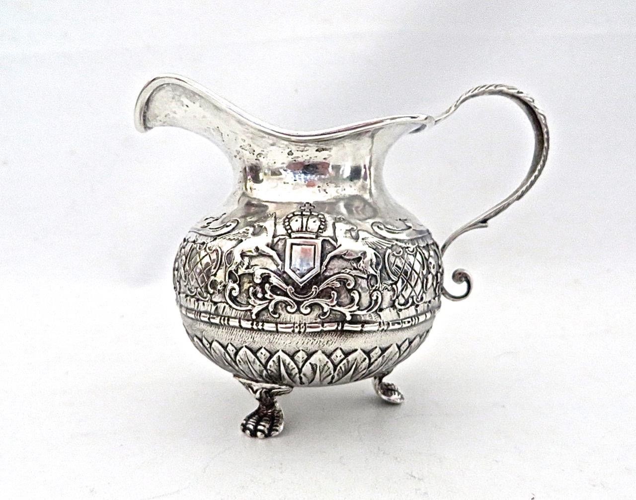 Dutch 1875 Very Fancy Renaissance Style 800 Silver Creamer