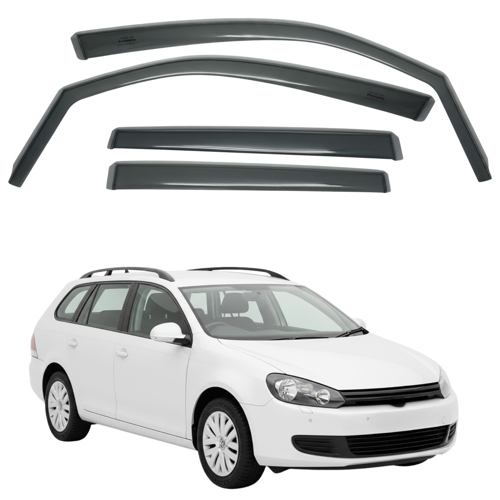 for VW GOLF6 VARIANT 2011+ IN-CHANNEL RAIN GUARDS WIND DEFLECTOR 4PCS