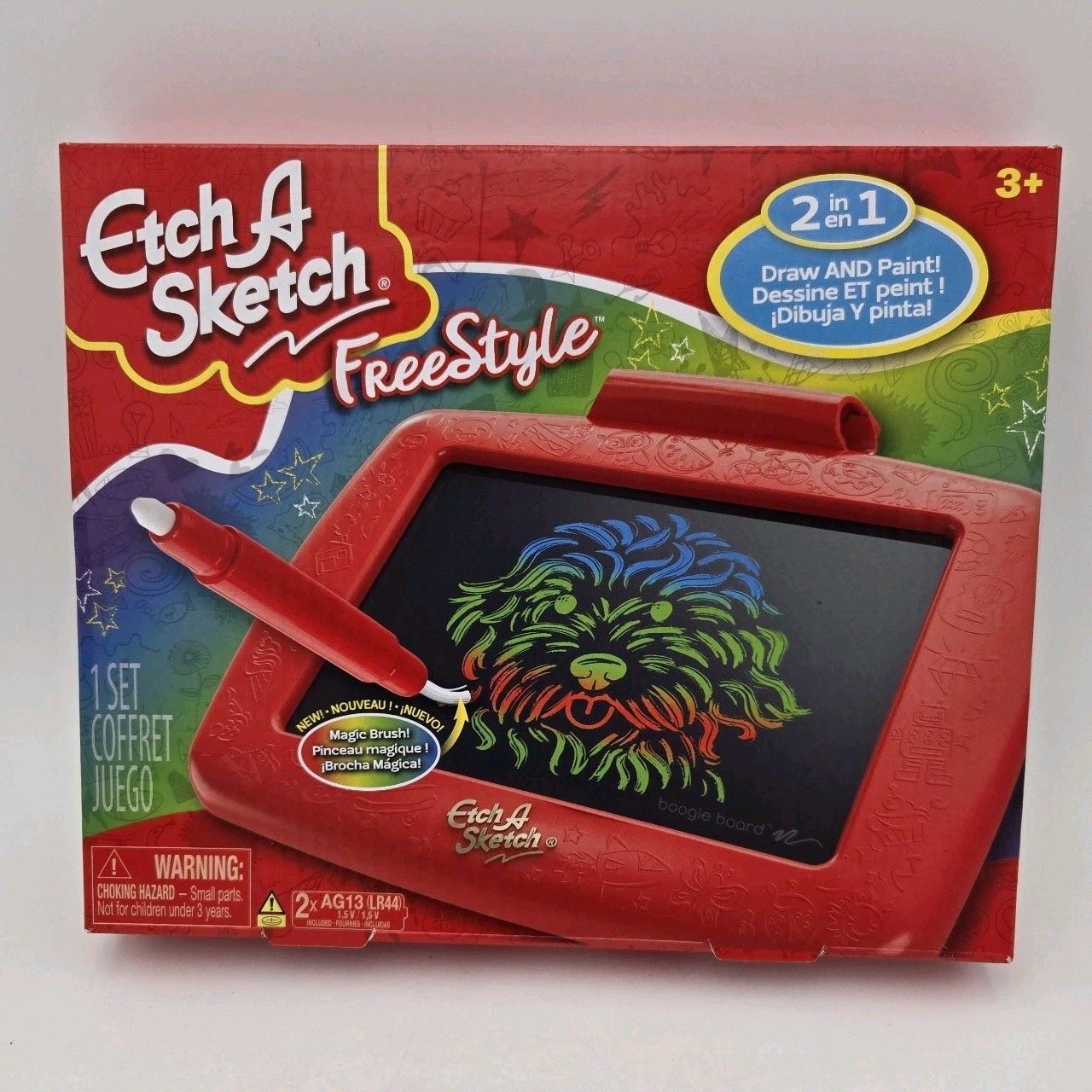 Etch A Sketch Freestyle Drawing Tablet with 2-in-1 Stylus Pen and Paintbrush Red Etch A Sketch Freestyle Drawing Tablet with 2-in-1 Stylus Pen and Paintbrush Red