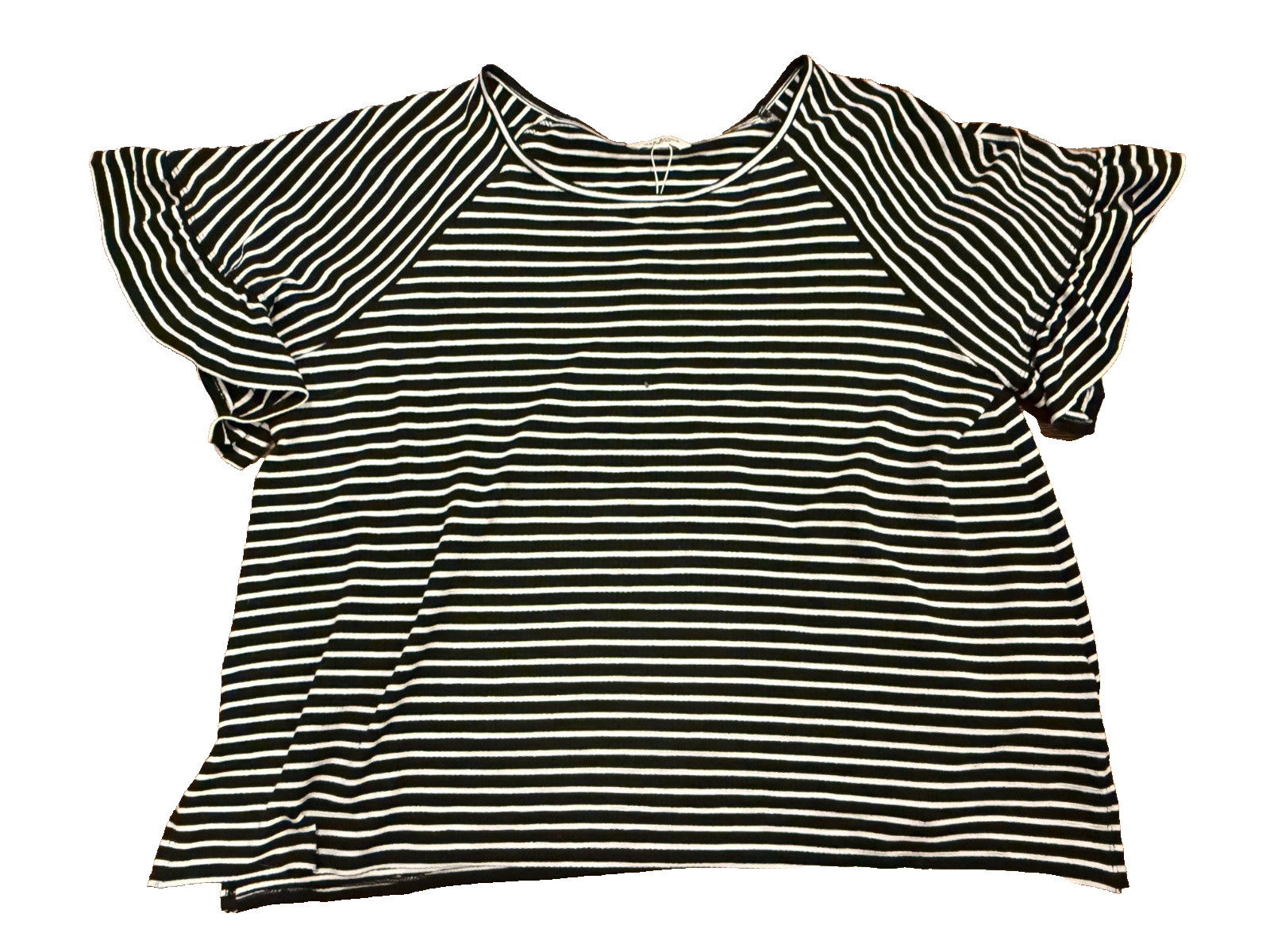 Max Studio women plus size 2X short sleeve black white striped NWT top Max Studio women plus size 2X short sleeve black white striped NWT top