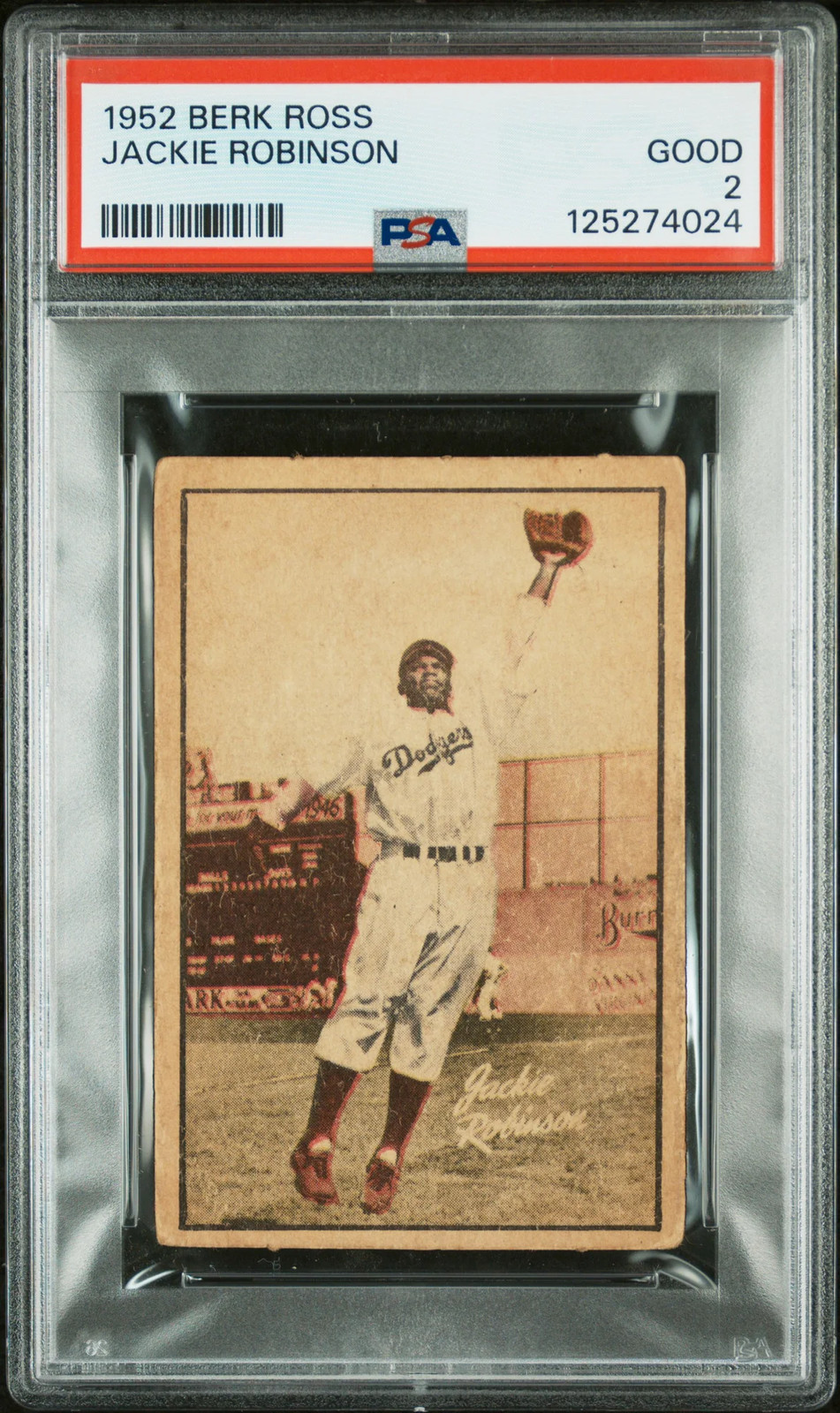 1952 Berk Ross Jackie Robinson PSA 2