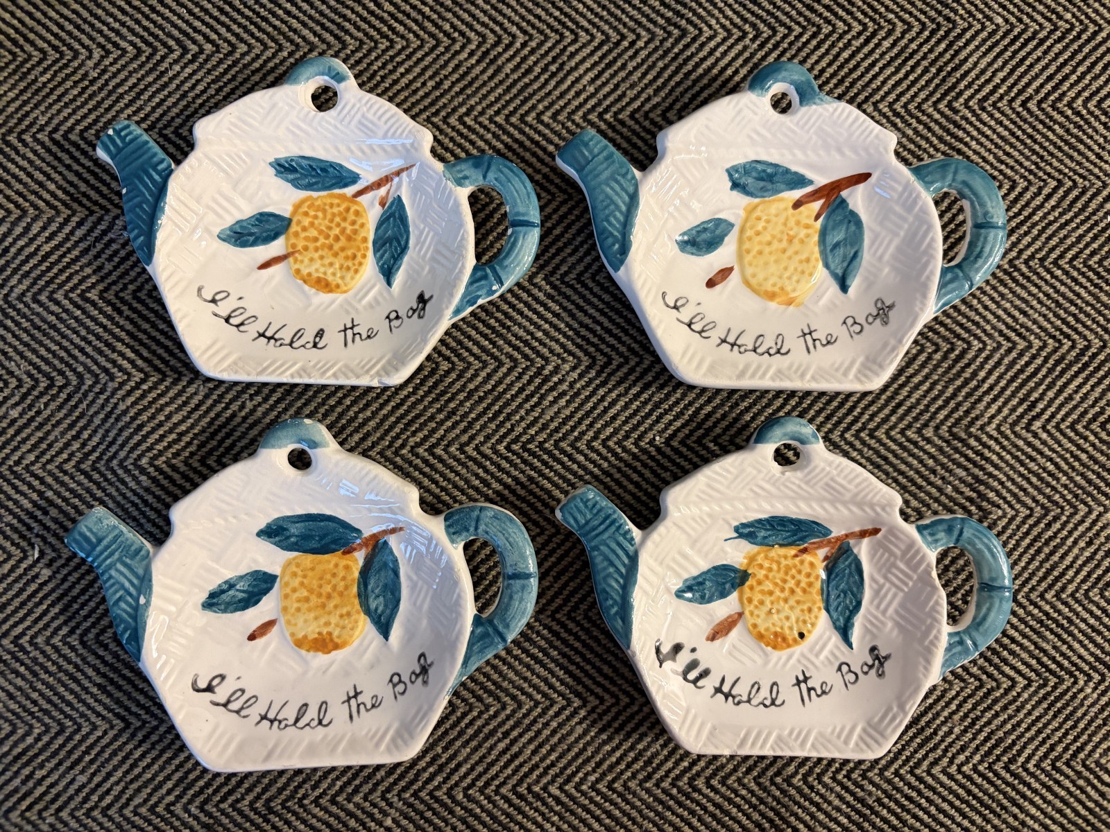 Vintage Tea Bag Holder Lemons Vintage Tea Bag Holder Lemons