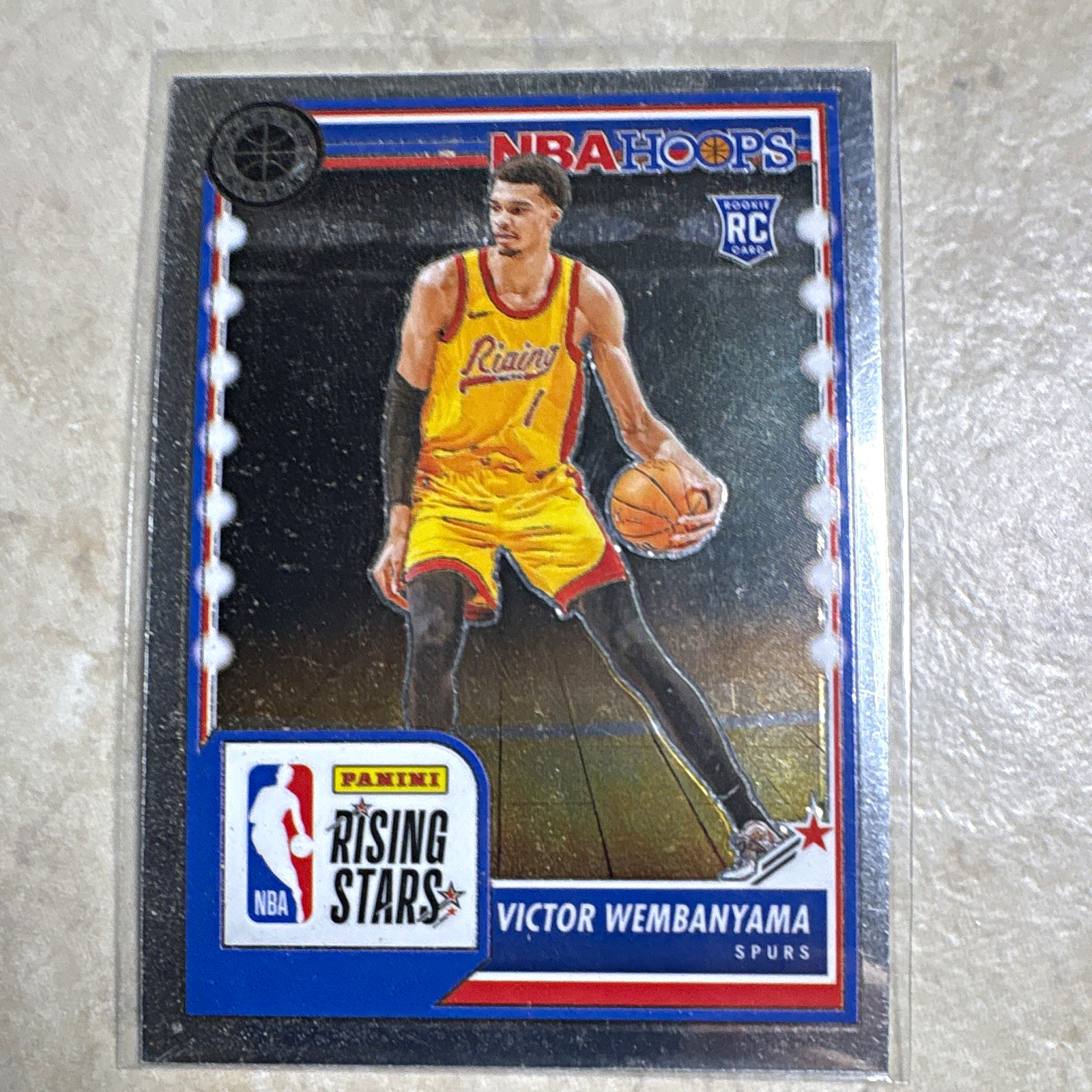Panini 2023-24 NBA Hoops Premium Stock Rising Stars Wembanyama RC Spurs #282 Panini 2023-24 NBA Hoops Premium Stock Rising Stars Wembanyama RC Spurs #282
