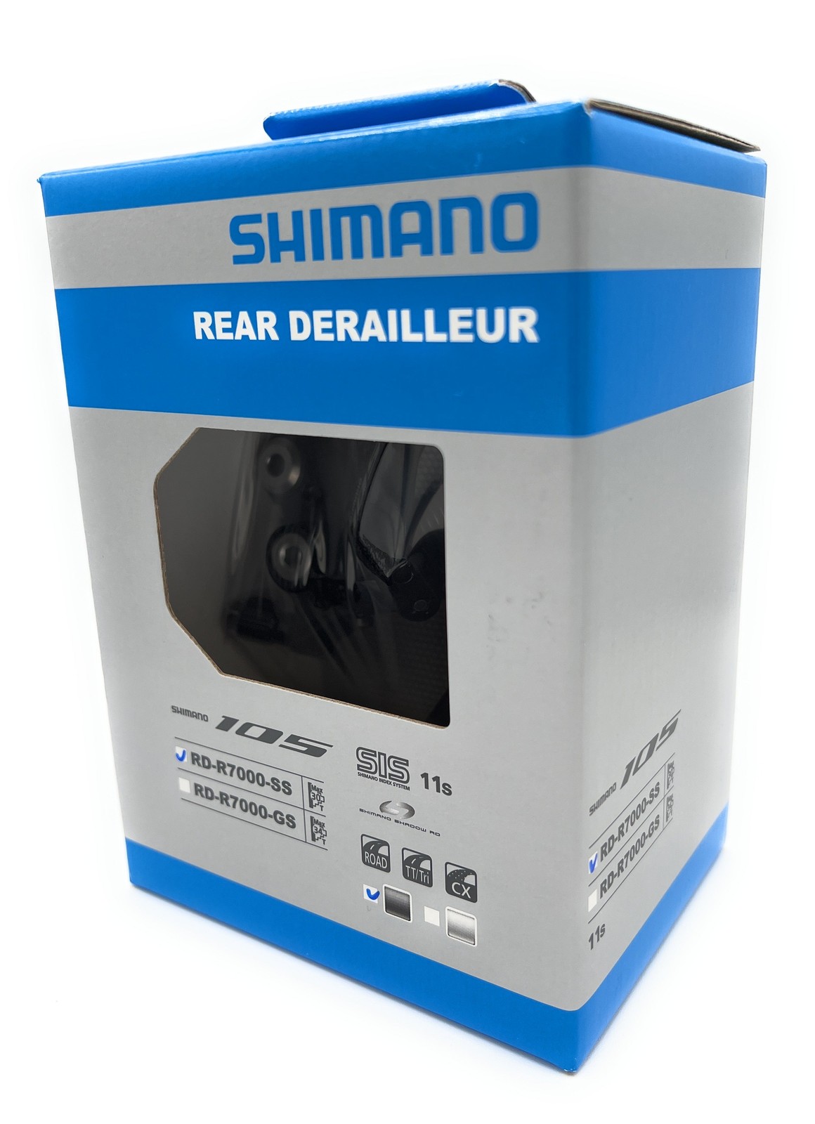 Shimano 105 RD-R7000-SS Rear Derailleur 11-Speed SS Short Cage SHADOW RD Black