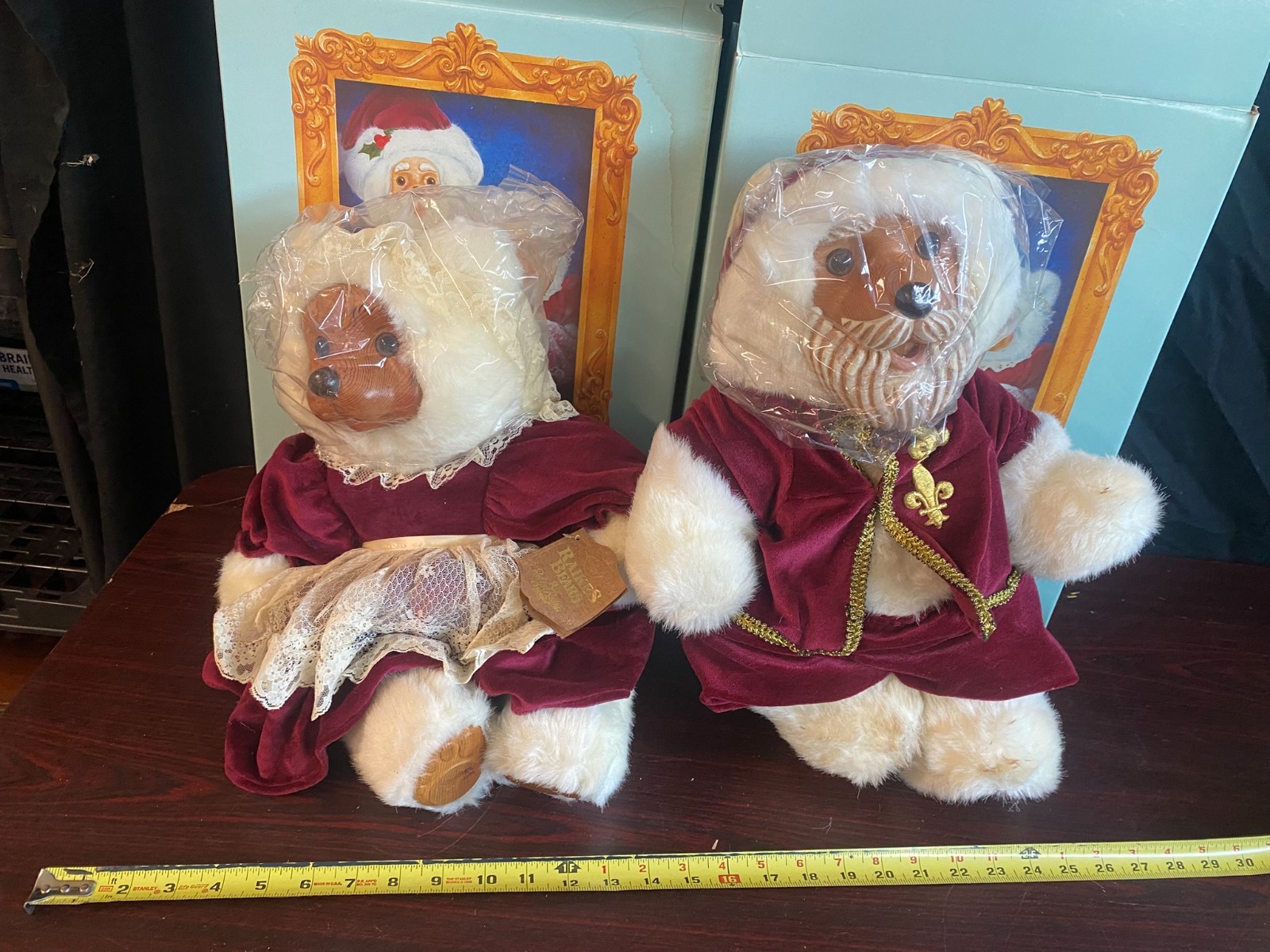 Raikes Bears Santa Claus Mrs. Claus bear lot of 2 w/ boxes Raikes Bears Santa Claus Mrs. Claus bear lot of 2 w/ boxes