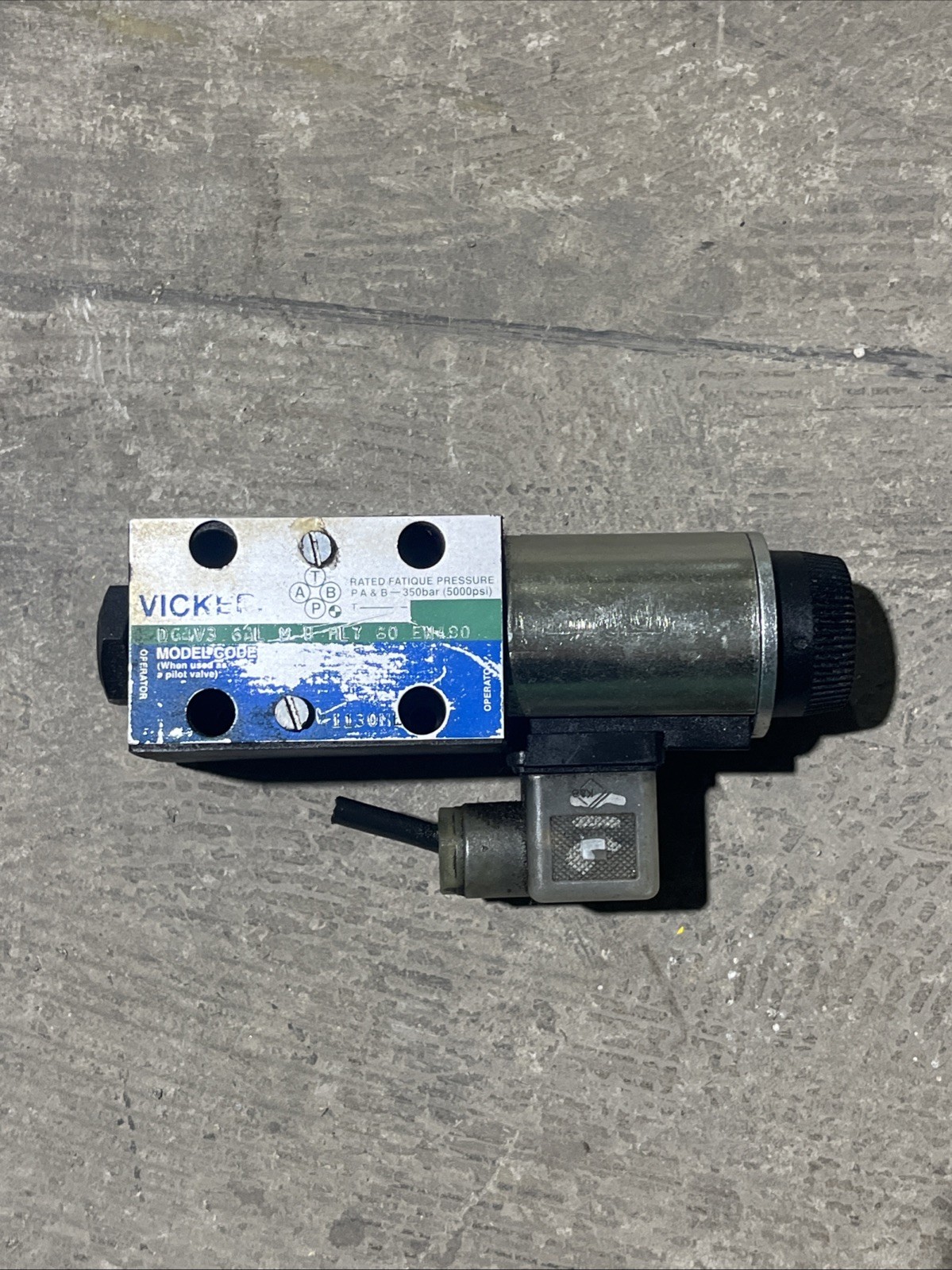 🔥Vickers DG4V3 6AL M U HL7 60 EN490 Directional Control Valve, Used🇺🇸 🔥Vickers DG4V3 6AL M U HL7 60 EN490 Directional Control Valve, Used🇺🇸