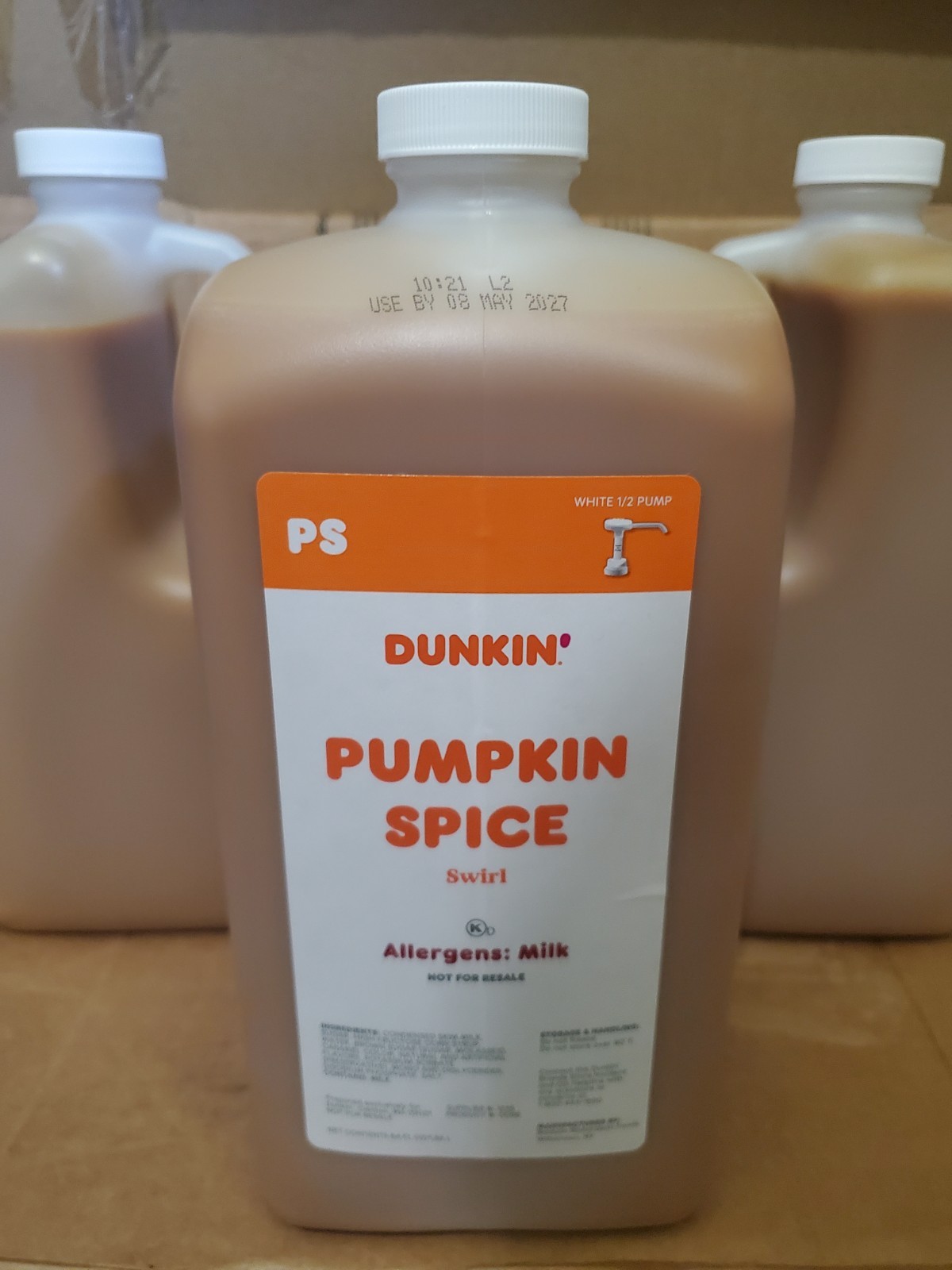 Pumpkin Spice Dunkin’ Donuts, Coffee Flavor, 64 Ounce With A Free Pump Pumpkin Spice Dunkin’ Donuts, Coffee Flavor, 64 Ounce With A Free Pump