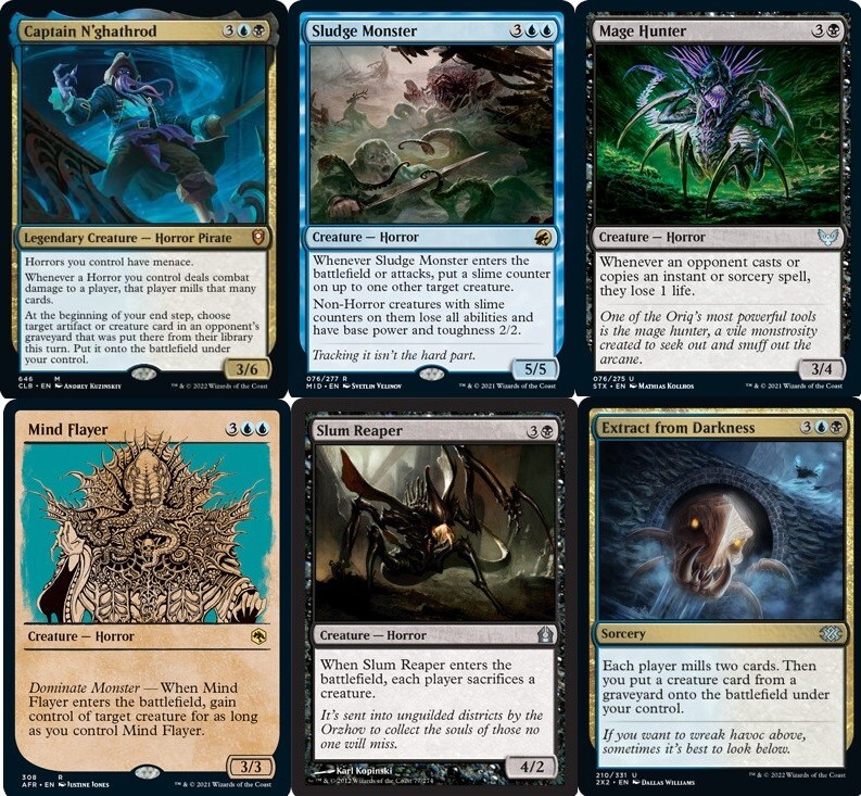 MTG Commander EDH Deck Captain N'ghathrod 100 Cards Custom Mill Horrors - NM