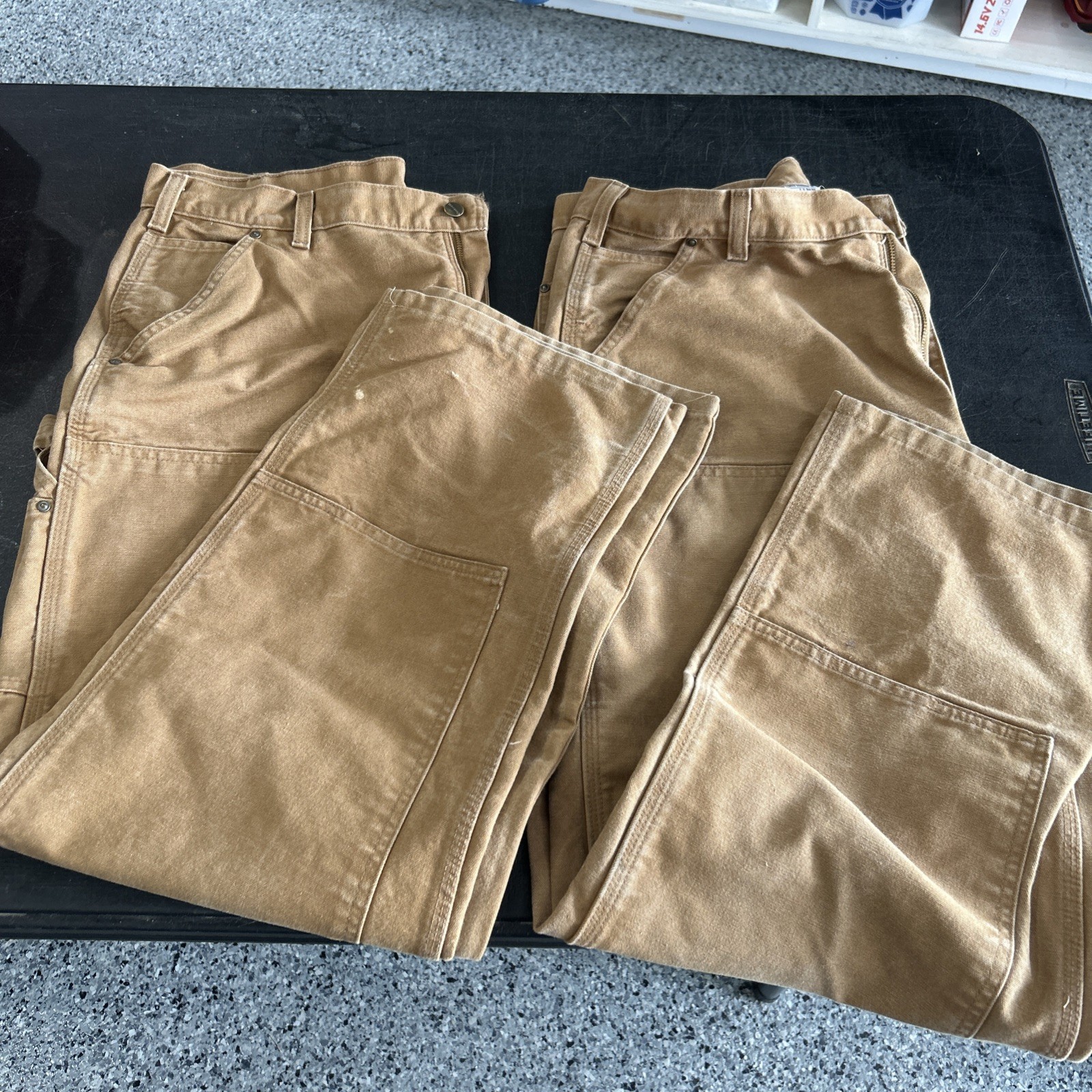 Vintage Carhartt B 138 BRN Double Knee Carpenter Work Wear Pants 38x36