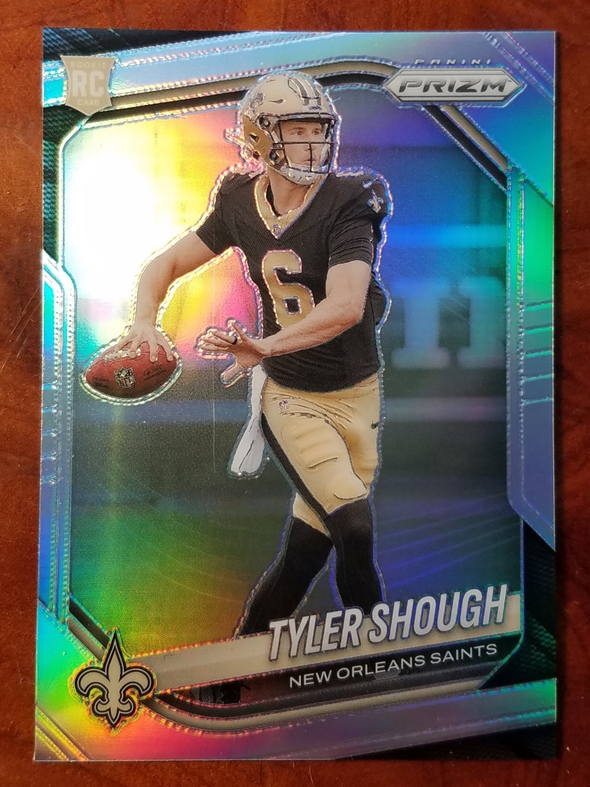 2025 Panini Prizm Tyler Shough Silver Prizm Rookie RC #327 Saints