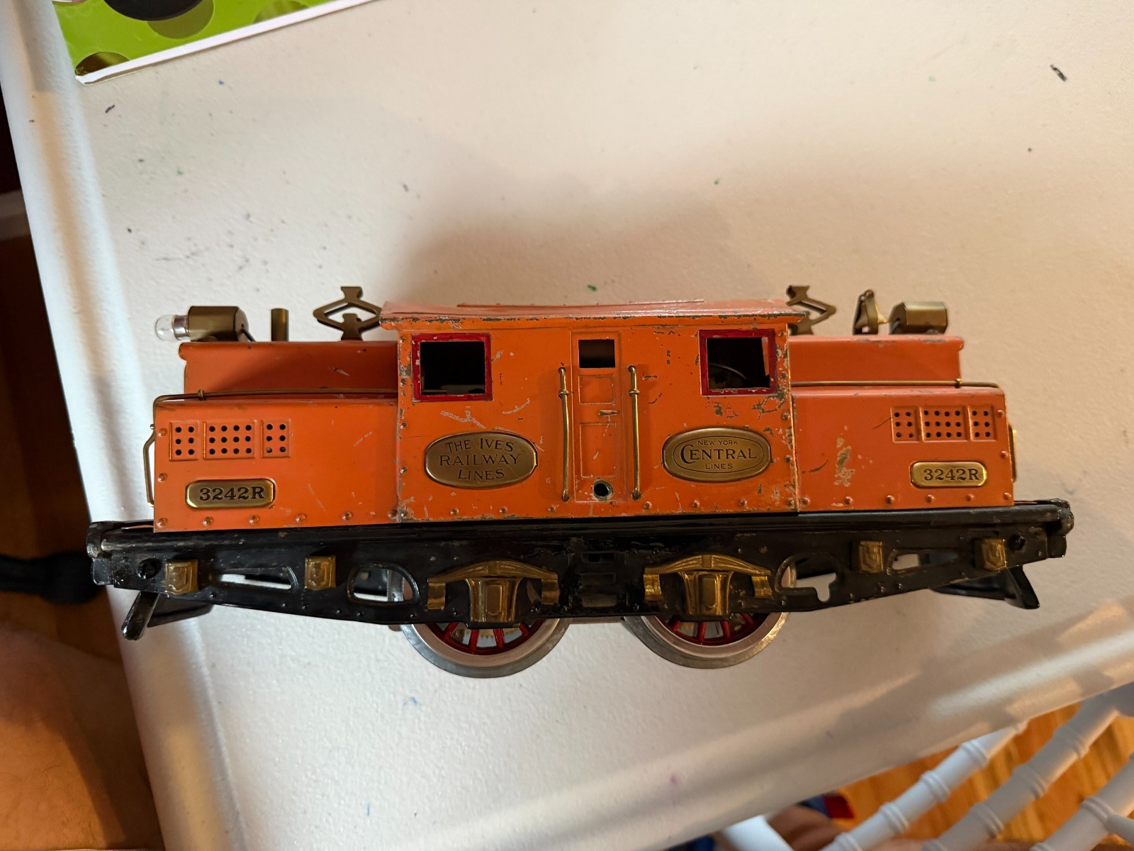 Ives 3242R Standard Gauge Orange Electric Locomotive Ives 3242R Standard Gauge Orange Electric Locomotive