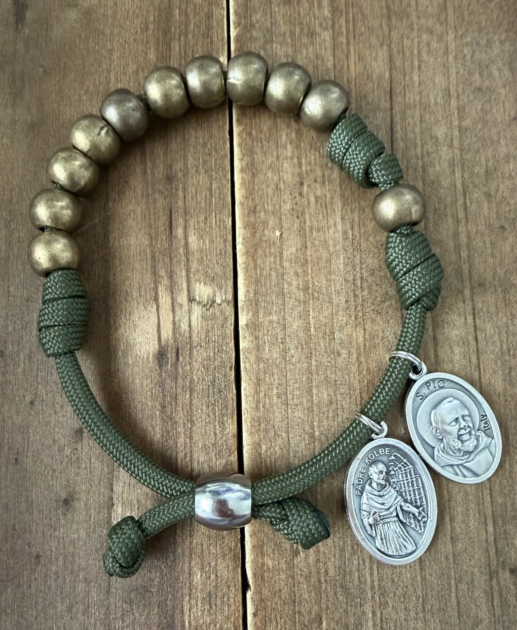 Saint Padre Pio Of Pietrelcina/Maximilian Kolbe Rosary Bracelet-handmade Saint Padre Pio Of Pietrelcina/Maximilian Kolbe Rosary Bracelet-handmade
