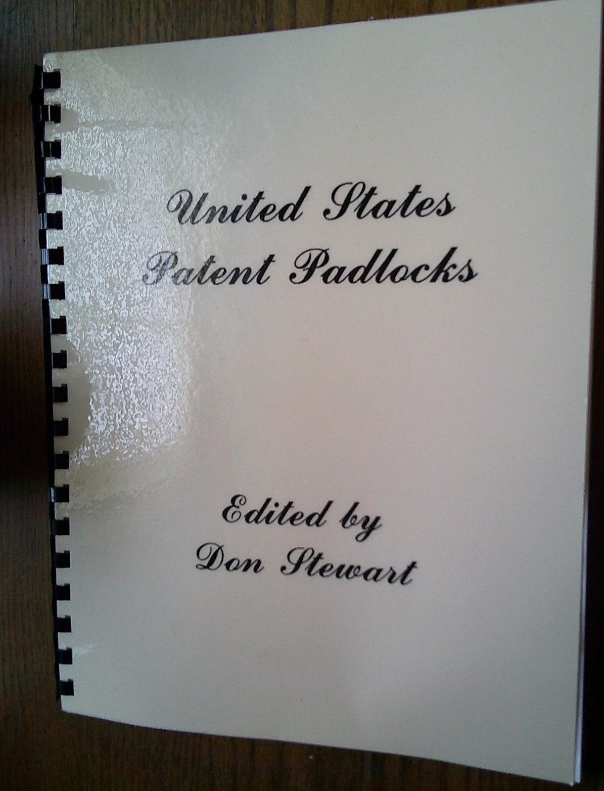 Vintage 1985 UNITED STATES PATENT PADLOCKS by Don Stewart Vintage 1985 UNITED STATES PATENT PADLOCKS by Don Stewart
