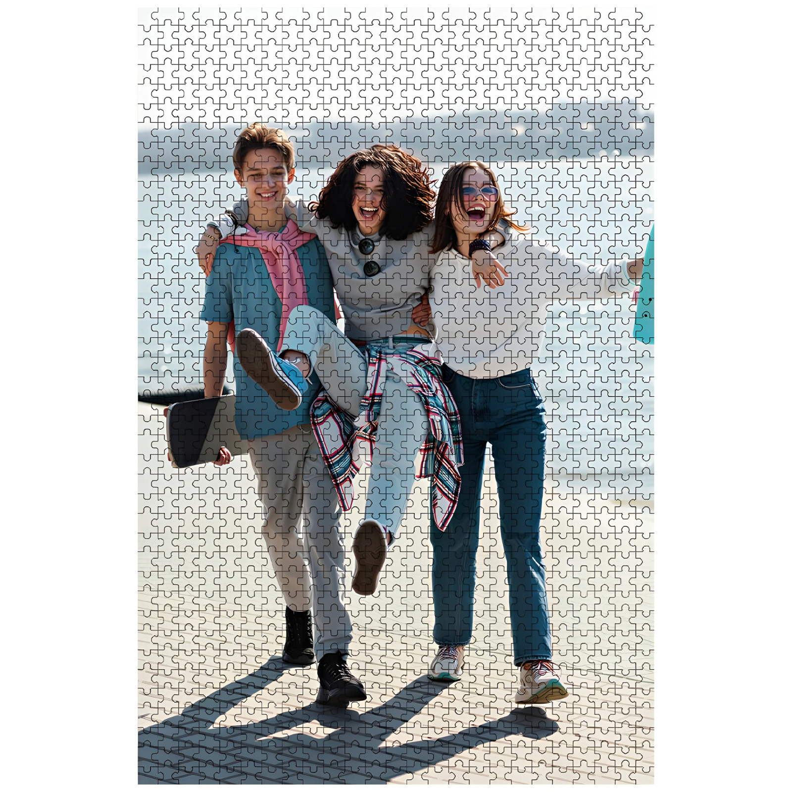 1000pcs Personalized Wooden Jigsaw Puzzle 19.7x29.5 Inches Vertical Custom Photo