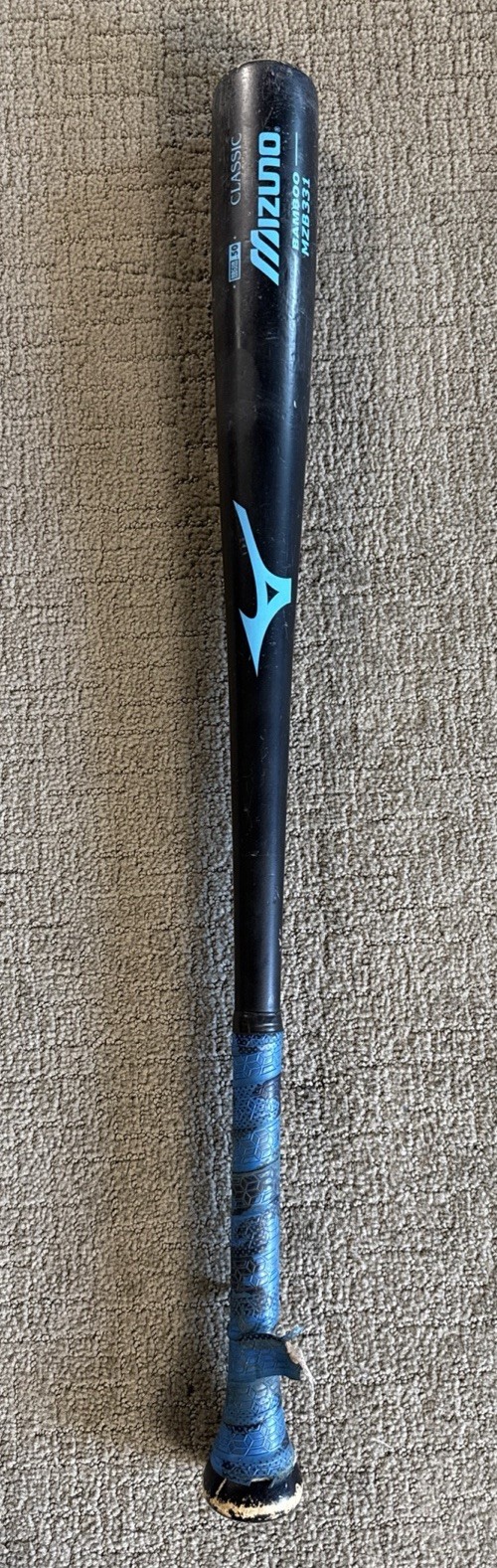 Mizuno Classic Bamboo MZB331 32” Wood Baseball Bat BBCOR.50 Black & Blue