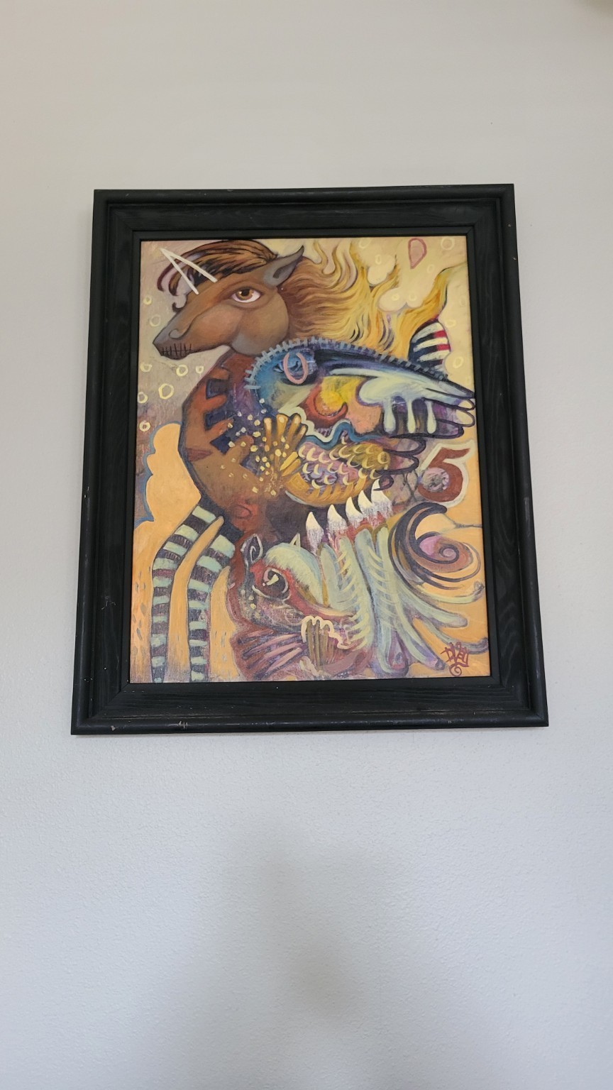 Original Hand-Painted Oil & Mixed Media Art | One-of-a-Kind Framed 22.5\