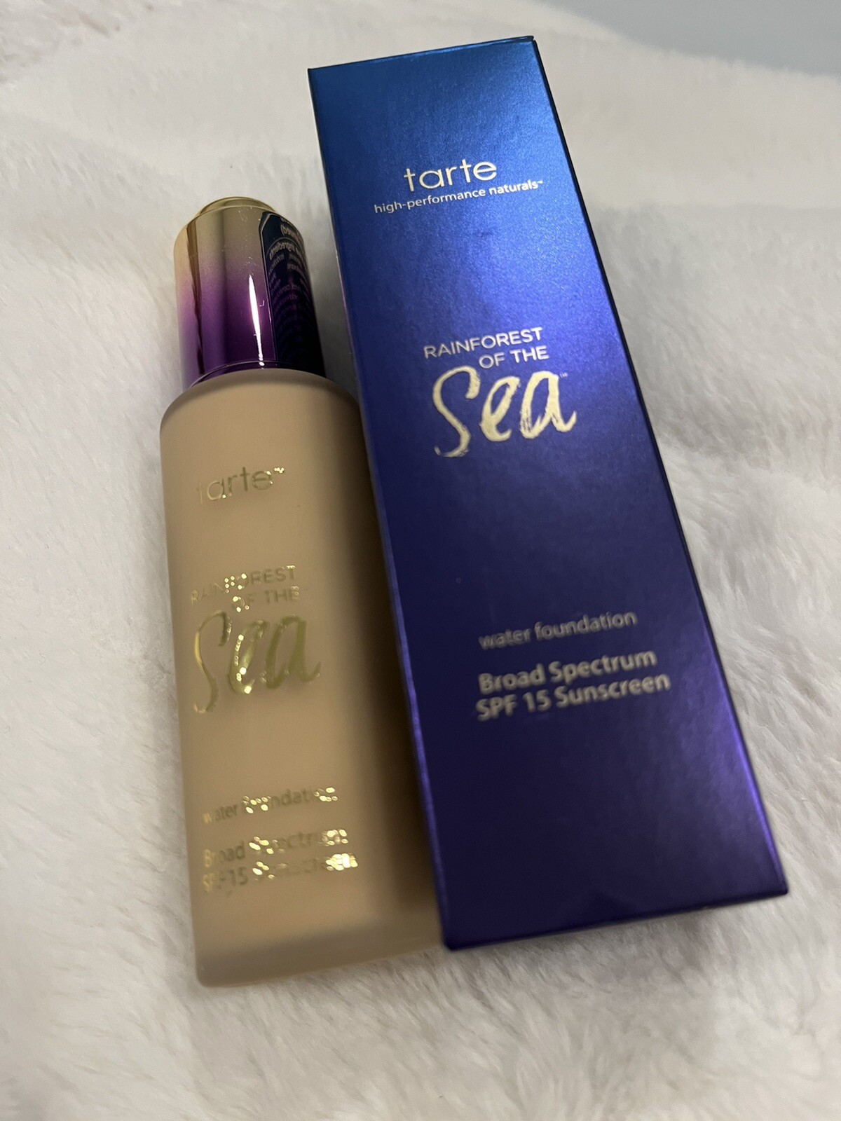TARTE Rainforest Of The Sea Water Foundation Medium Sand SPF15 New In Box TARTE Rainforest Of The Sea Water Foundation Medium Sand SPF15 New In Box