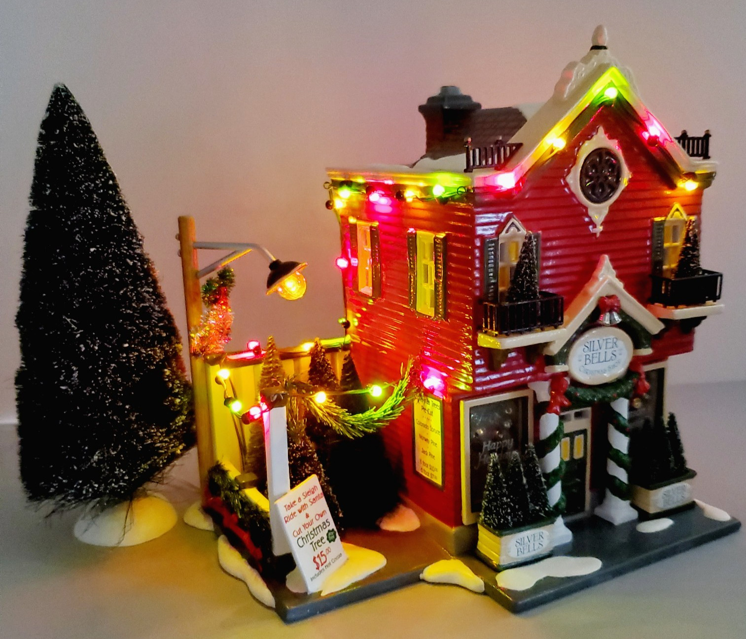 Dept 56 Snow Village Silver Bells Christmas Shop Gift Set #55040 MINT💖 Intact Dept 56 Snow Village Silver Bells Christmas Shop Gift Set #55040 MINT💖 Intact
