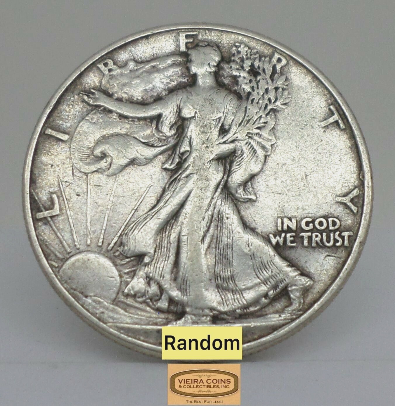 1933-S Walking Liberty  Half Dollar, 90% Silver, Average Circulated - #A14