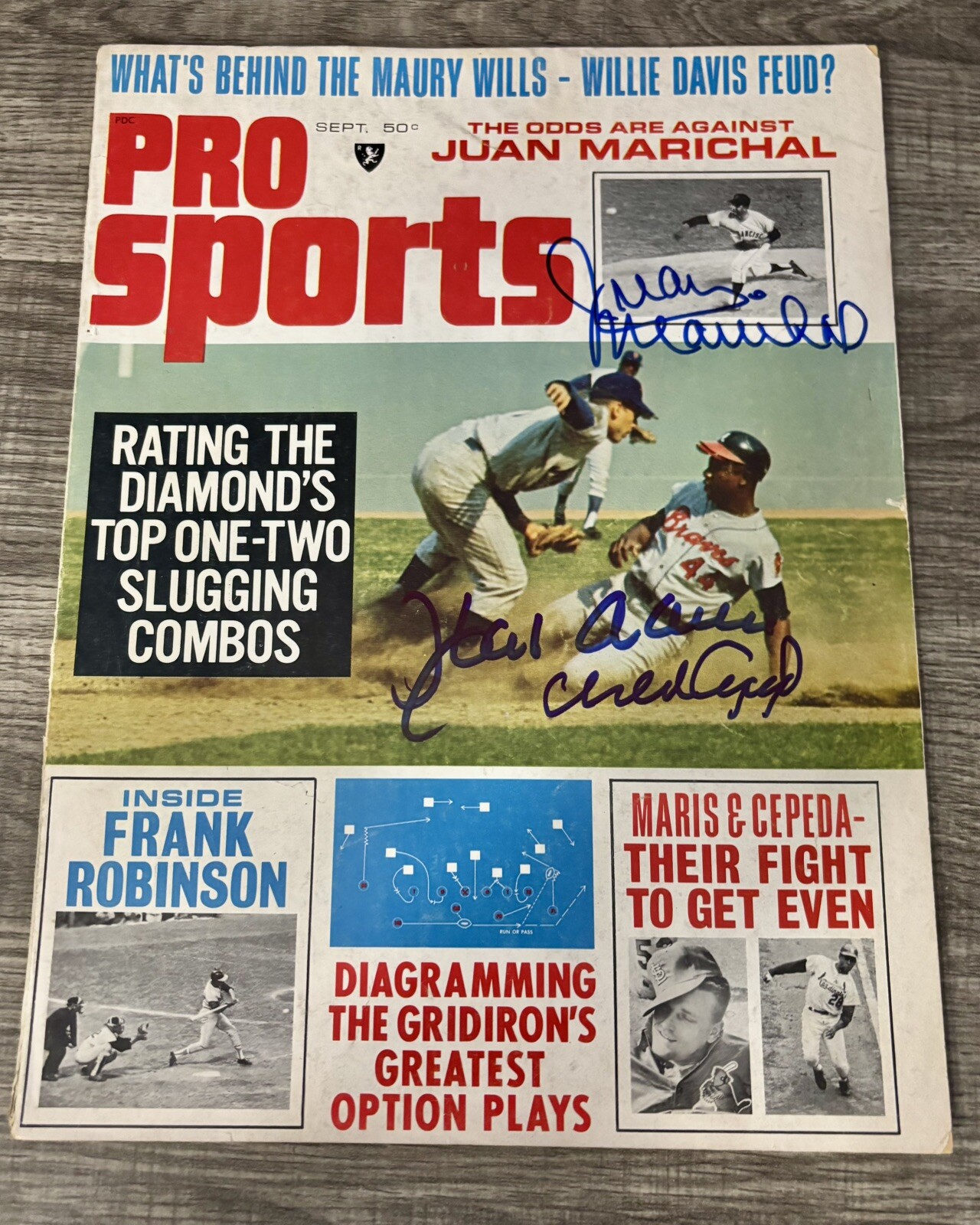 Hank Aaron Orlando Cepeda Juan Marichal Signed 1967 Pro Sports Magazine BECKETT Hank Aaron Orlando Cepeda Juan Marichal Signed 1967 Pro Sports Magazine BECKETT