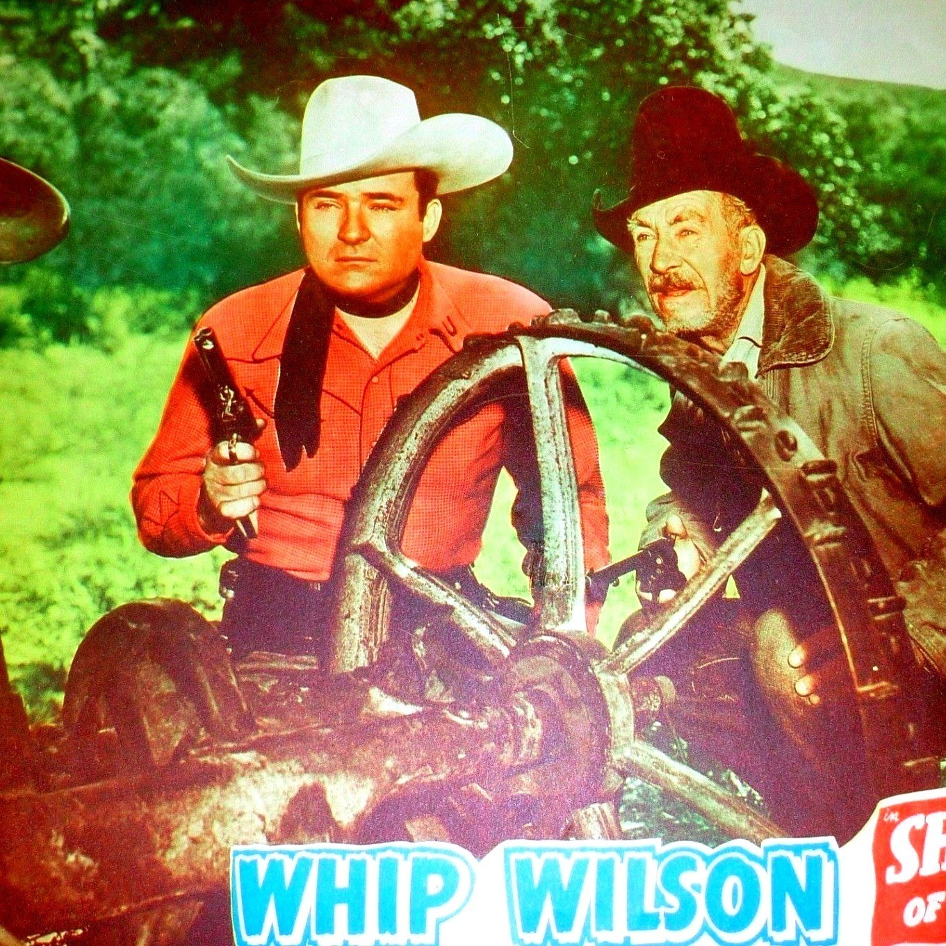 Vintage 1949 Western Movie Lobby Card Shadows of the West Whip Wilson Andy Clyde