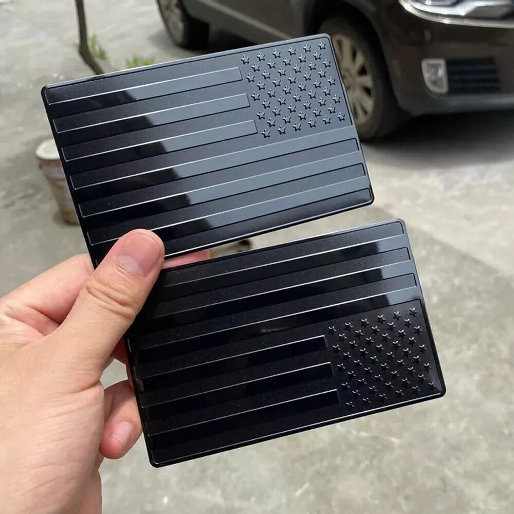 2X Metal American US Flag Car Sticker Emblem Badge Decal Decor Trim Accessories
