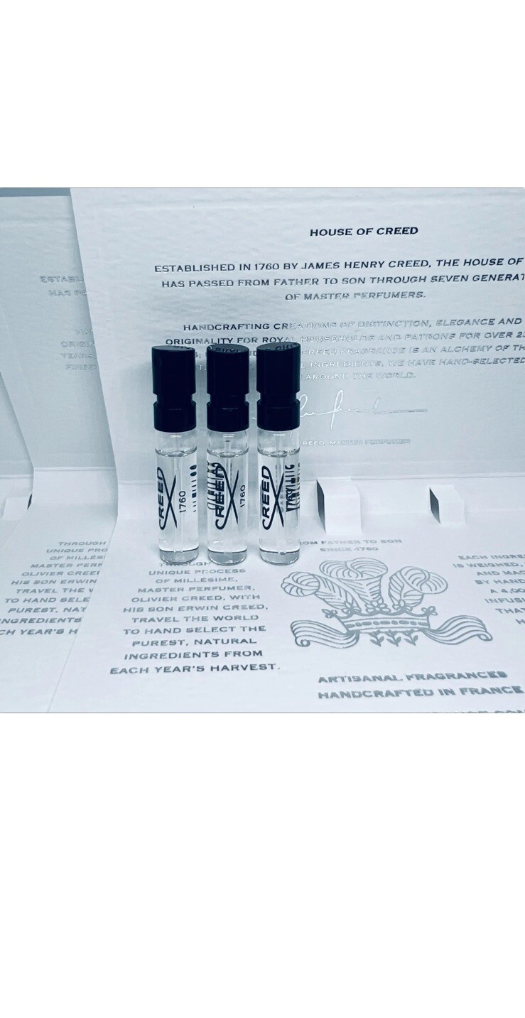 3 Pcs Lot Creed Aventus Men Eau De Parfum Vial Spray New