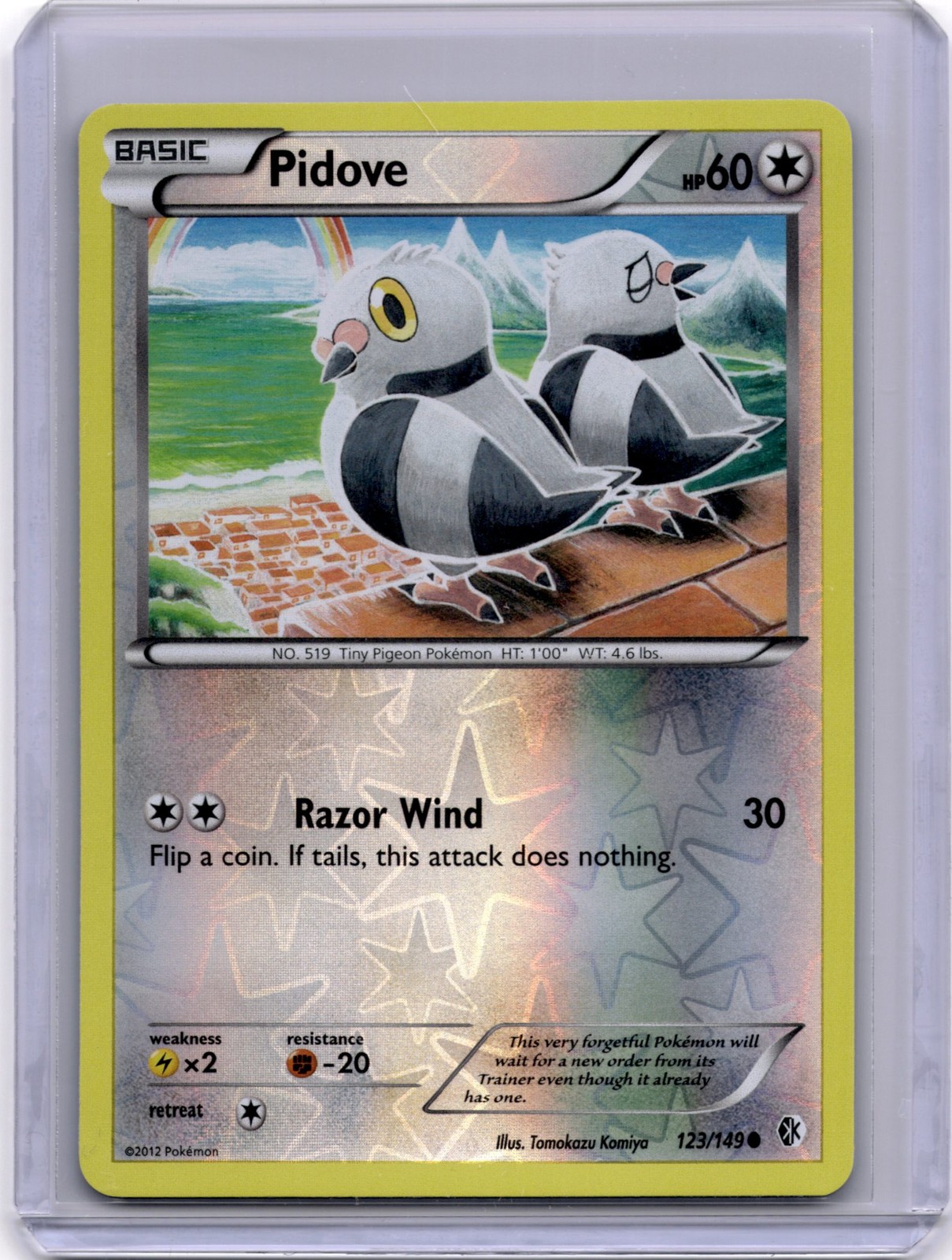 Pidove 123/149 Reverse Holofoil - Pokemon Boundaries Crossed - NM Pidove 123/149 Reverse Holofoil - Pokemon Boundaries Crossed - NM
