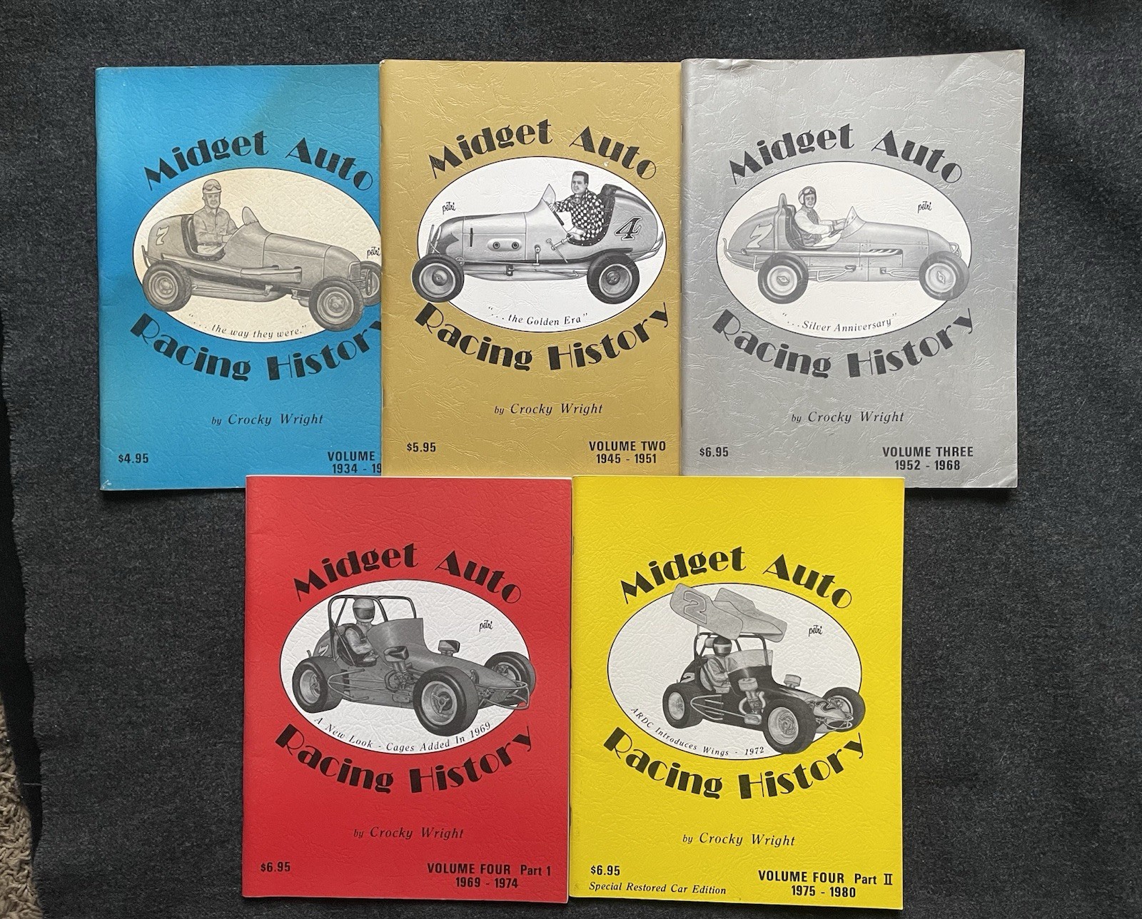 Eastern MIDGET Auto Racing History COMPLETE 5 Volume Crocky Wright 532p Scarce