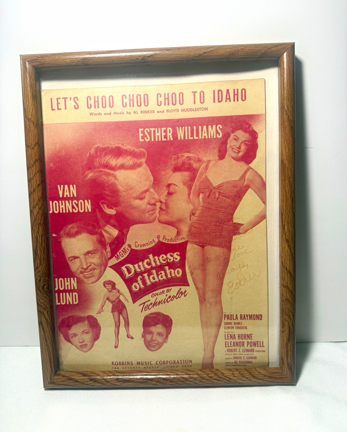Vintage 1950 Esther Williams Duchess of Idaho Sheet Music Let’s Choo Choo Choo Vintage 1950 Esther Williams Duchess of Idaho Sheet Music Let’s Choo Choo Choo