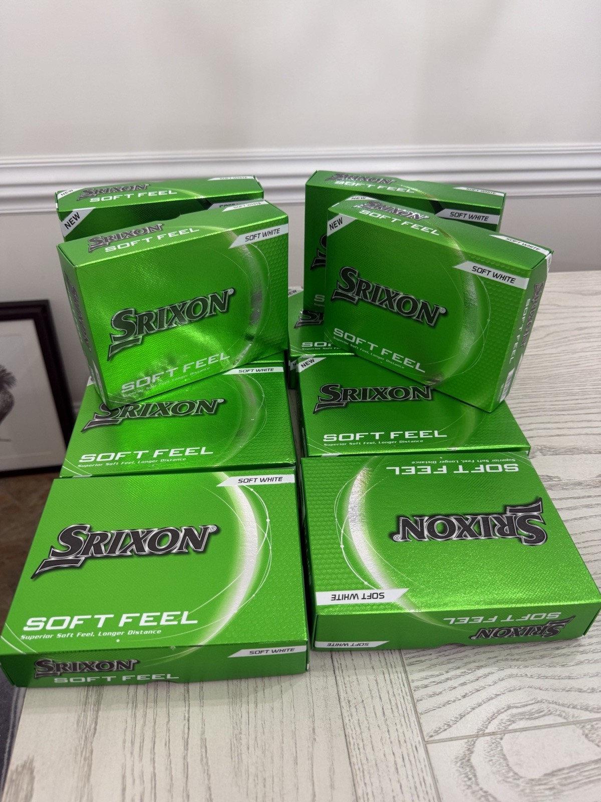 10 Dozen Brand New Srixon Soft Feel White Golf Balls 10 Dozen Brand New Srixon Soft Feel White Golf Balls