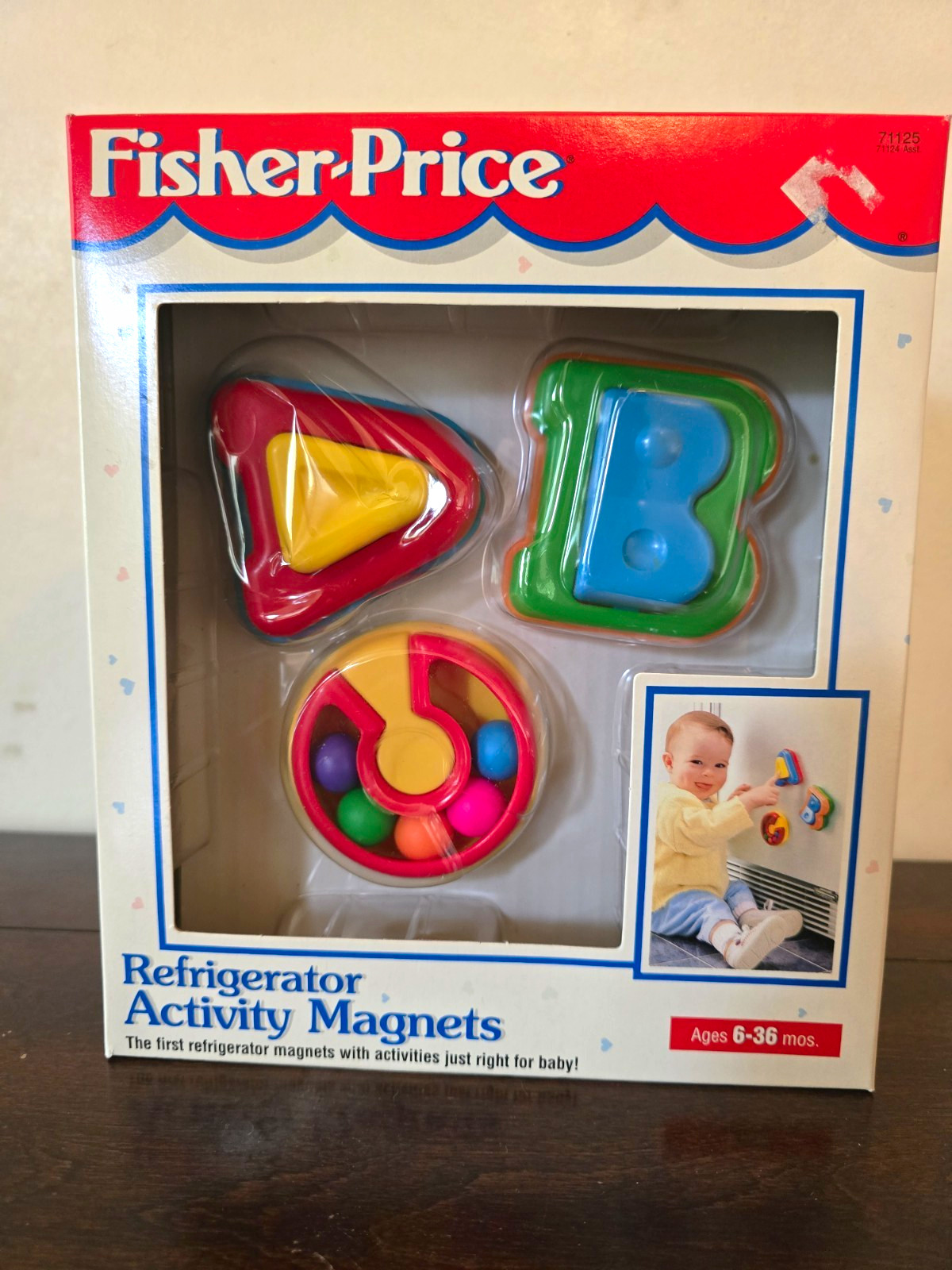 Vintage Fisher-Price Refrigerator Activity Magnets ABC Shapes Set 1995- New