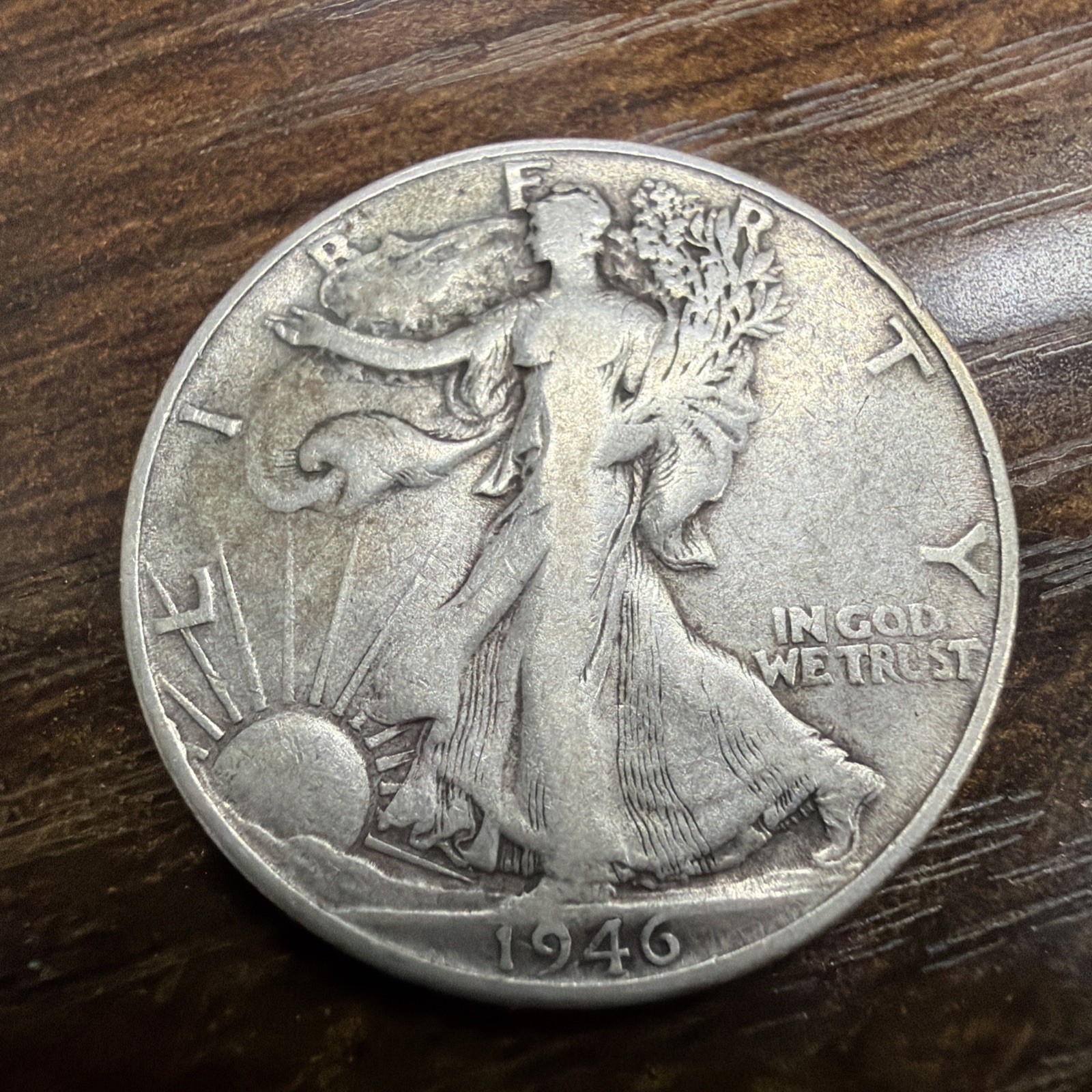 1946-S Walking Liberty Half Dollar Actual Coin 1946-S Walking Liberty Half Dollar Actual Coin