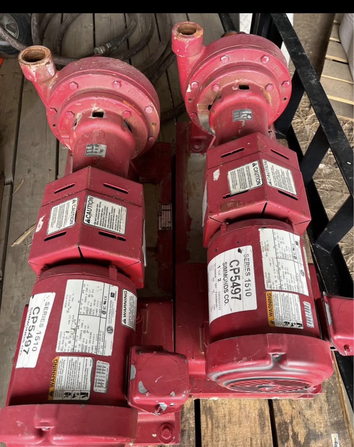 Two Bell and Gossett 1510 1.25 AC Pumps