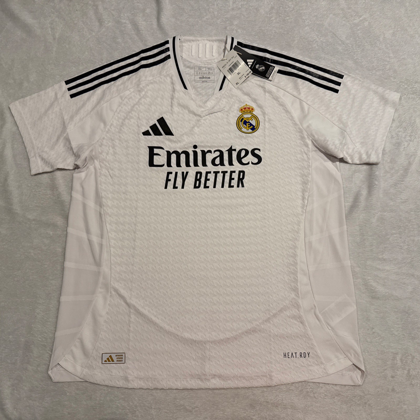 2024-25 Adidas Men’s Real Madrid Authentic Version Home Soccer Jersey XL 2024-25 Adidas Men’s Real Madrid Authentic Version Home Soccer Jersey XL
