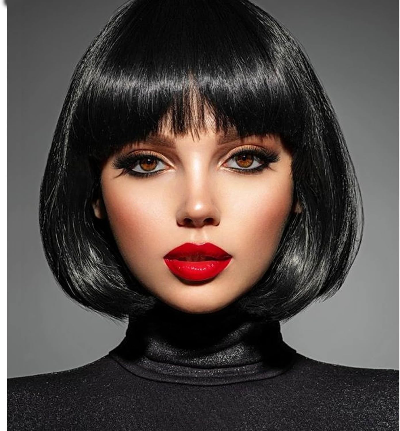 Straight Bob Wig with Bangs Human Hair 150% density short human hair wig women Straight Bob Wig with Bangs Human Hair 150% density short human hair wig women
