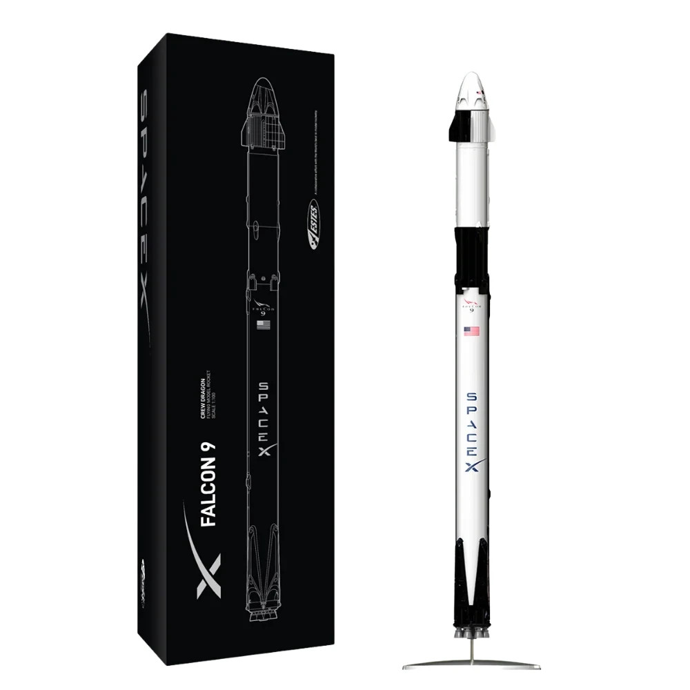ESTES SpaceX Official Falcon 9 Model Rocket 1:100 SCALE w/Crew Dragon #2161~NEW