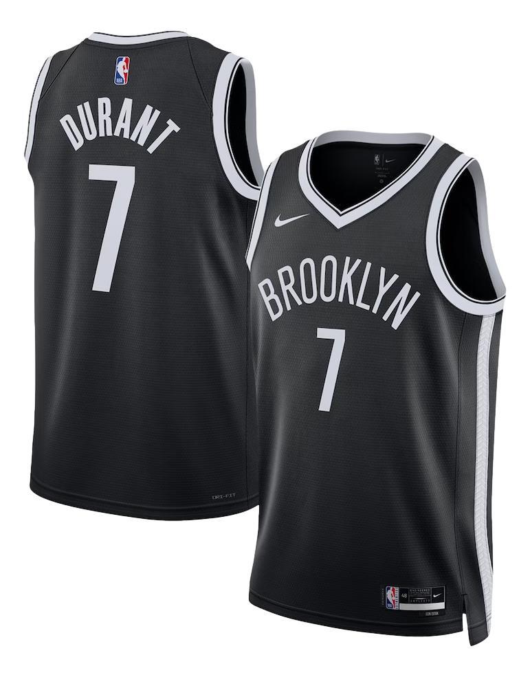 Nike Men\'s Brooklyn Nets Kevin Durant Black Swingman Jersey DB3563-014 NEW