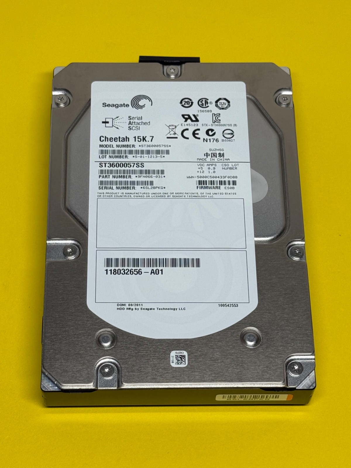 Seagate Cheetah 15K.7 ST3600057SS 600GB 15K 16MB SAS 6Gb/s 3.5” 9FN066-031 Seagate Cheetah 15K.7 ST3600057SS 600GB 15K 16MB SAS 6Gb/s 3.5” 9FN066-031