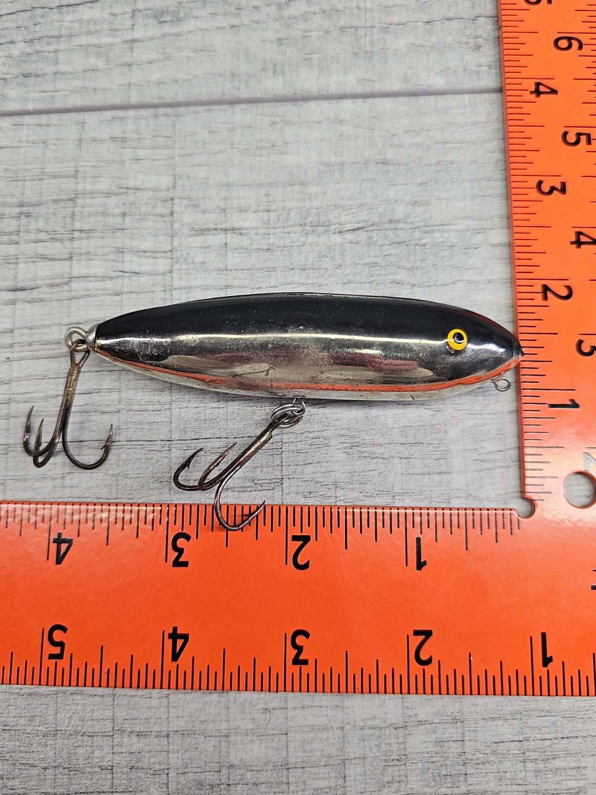 Vintage Heddon Original Zara Spook Topwater Fishing Lure Chrome Black Back NBL 4 Vintage Heddon Original Zara Spook Topwater Fishing Lure Chrome Black Back NBL 4