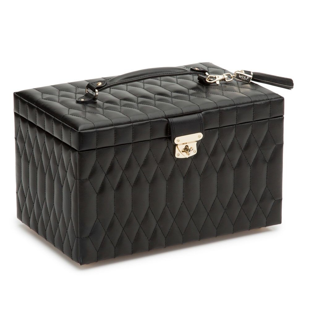 WOLF Caroline Large Jewelry Case- Black WOLF Caroline Large Jewelry Case- Black