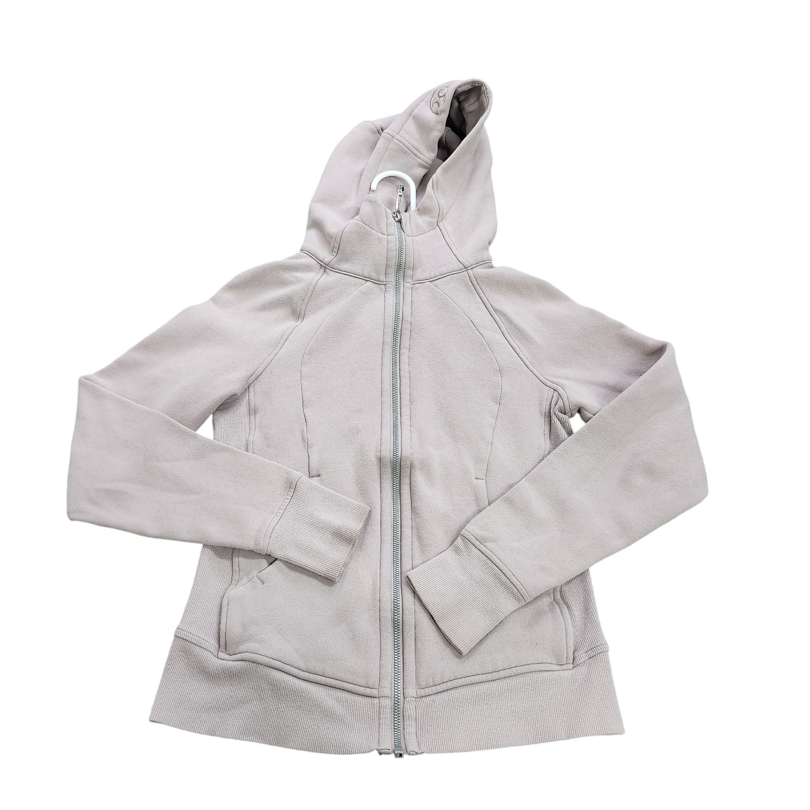 Lululemon Scuba Hoodie Womens 4 Pink Full Zip Fleece Raglan Pockets Athletic