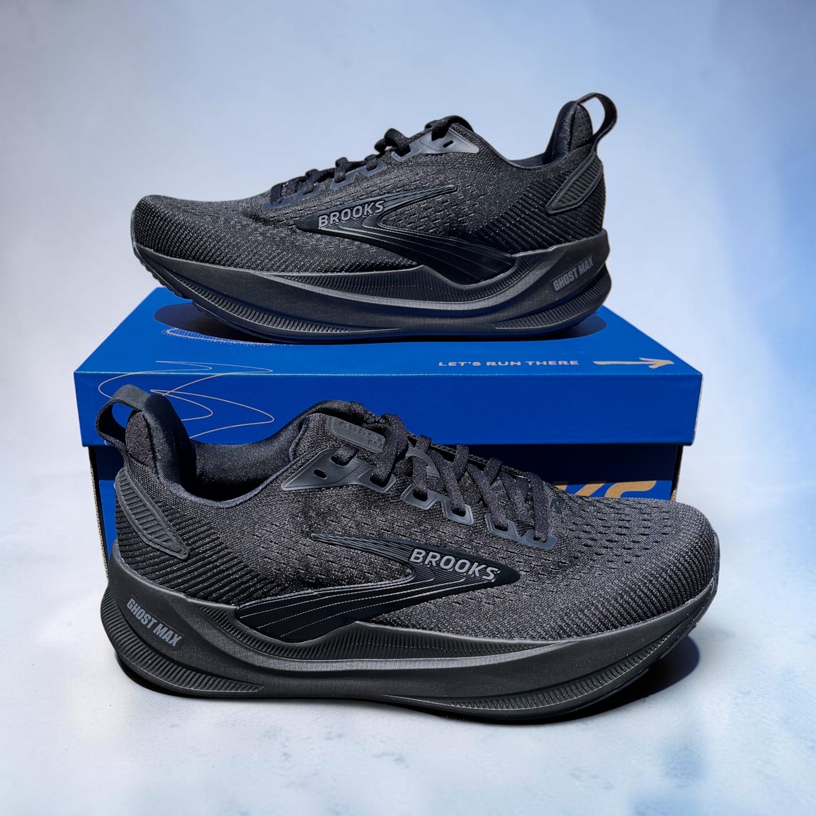 NEW Brooks Ghost Max 4 Men's Black Running Sneakers Shoes ( Width D )