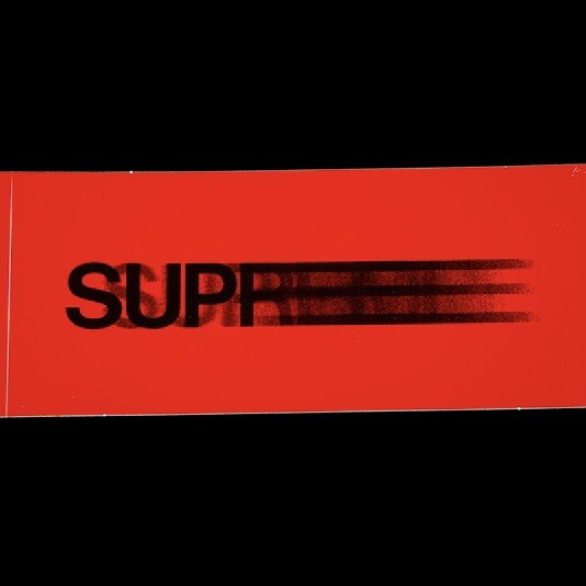 SS16 Supreme Motion Logo Sticker Red SS16 Supreme Motion Logo Sticker Red