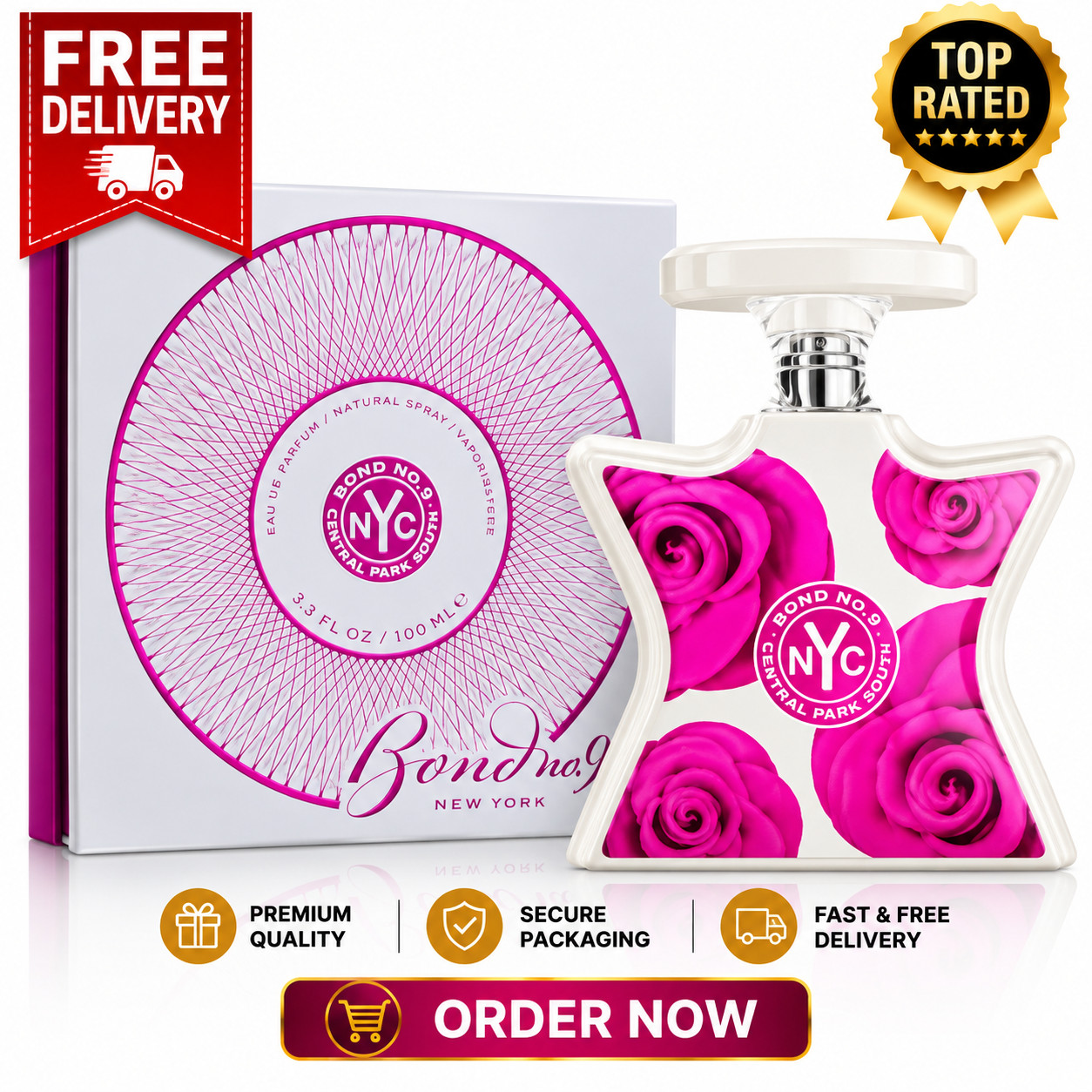 BOND NO. 9 CENTRAL PARK SOUTH EDP 3.3 OZ 100ML PERFUME FOR WOMEN NEW IN BOX